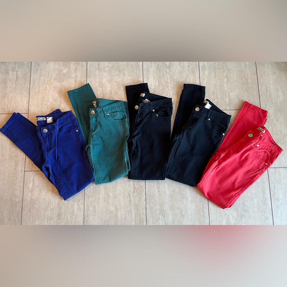 All 5 Cleo straight legged pants-5 for the price of 1!!!